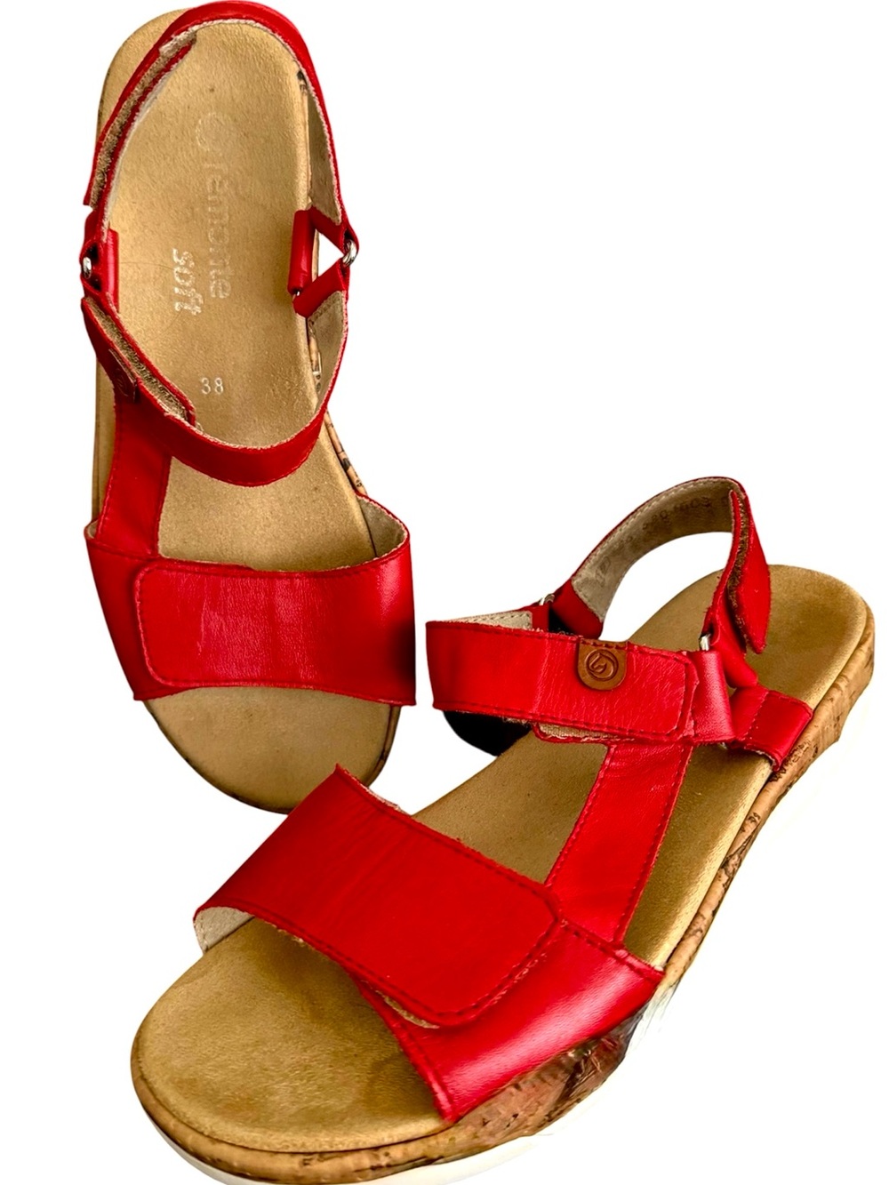 Remonte Leather Adjustable Comfort Sandals - Women